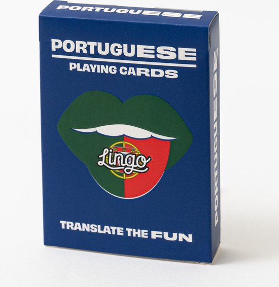 Foto: Lingo portugese speelkaarten playingcards talen leren portuguese jong en oud portugese woordenschat woordenschat leer portugese woordenschat op een leuke en gemakkelijke manier 52 essenti le vertalingen leren reizen spelen