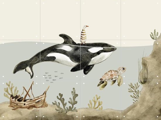 IXXI Orca Ocean - Wanddecoratie - 60 x 80 cm