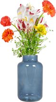 Floran Flower vase - Modèle Apothicaire - bleu/verre transparent - H25 x D15 cm