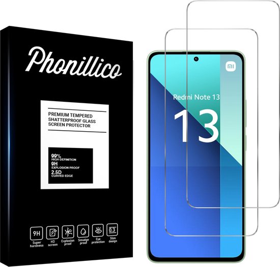 Schermbeschermer Xiaomi Redmi Note 13 Beschermfolie Voor Xiaomi Redmi Note 13 5G - 2x Glas 2x Camerabescherming, 9H Hardheid Magnetische Installatie Geen Luchtbellen