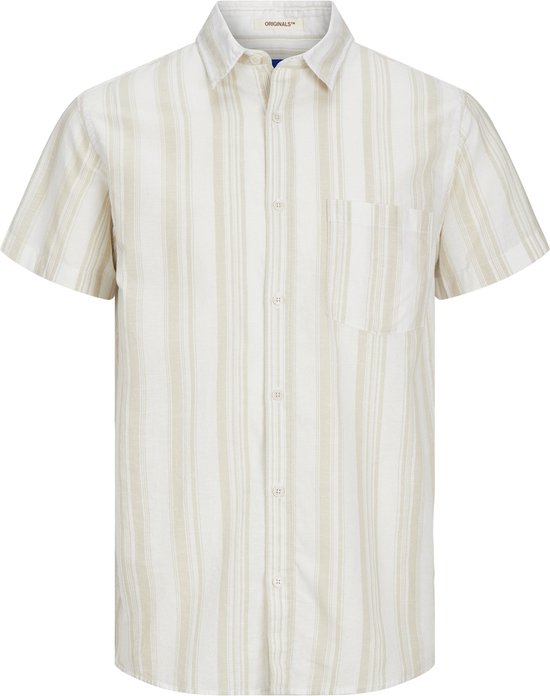 Jack & Jones Chemise Jorlinen Blend Aruba Stripe Shirt S 12256299 Fields of Rye Homme Taille - M