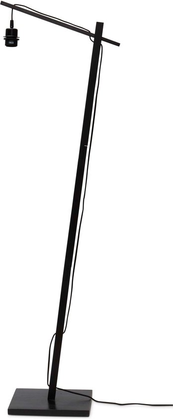GOOD&MOJO Lampadaire Bhutan - Bamboe Zwart/ Naturel - 55x31x150cm - - Lampadaire Salon - Chambre