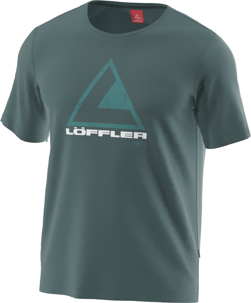 Loeffler shirt korte mouwen M Printshirt L50 Transtex® single CF - Nacht Groen