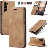 Caseme - Telefoonhoesje geschikt voor Samsung Galaxy S24 - Wallet Book Case - Met Magnetische Sluiting - Licht Bruin