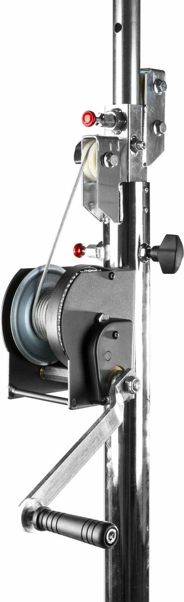 Lichtstandaard - BeamZ WLS80 wind-up standaard voor lichteffecten, speakers of truss - Max. hoogte 410cm - TÜV/GS gecertificeerd