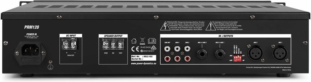 Geluidsinstallatie met Bluetooth, 12x zwarte inbouw speaker en 100v versterker van Power Dynamics thumbnail 3