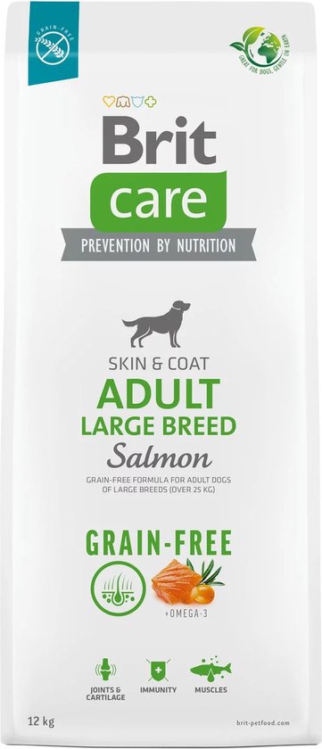 Brit Care Dog Grain-Free Adult Large Breed Zalm - Hondenvoer - 12 kg
