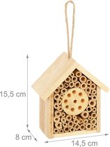 insectenhotel / Design insectenhotel met natuurlijke materiaal - Voor bijen, lieveheersbeestjes en vlinders - Om op te hangen