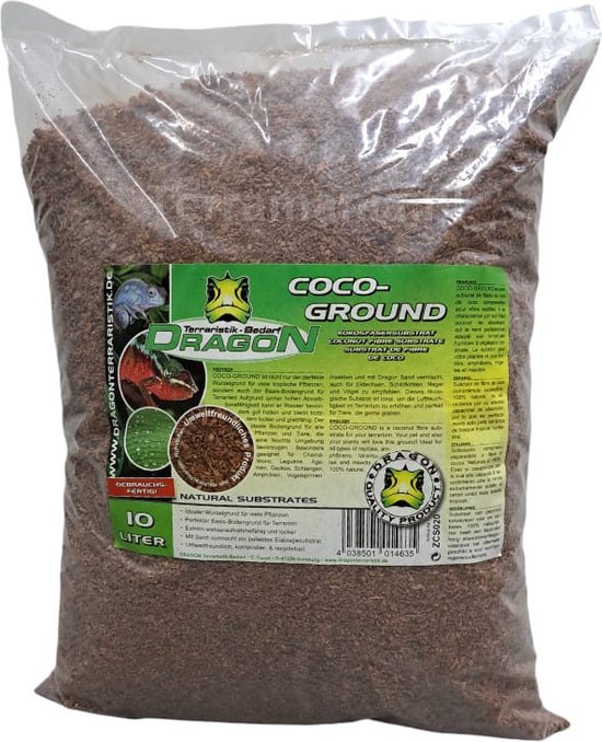 Dragon Coco-Ground 10 Liter - Terrarium bodembedekking - Gebruiksklaar ...