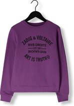 Zadig & Voltaire X60056 Truien & Vesten Kids - Sweater - Hoodie - Vest- Paars - Maat 128