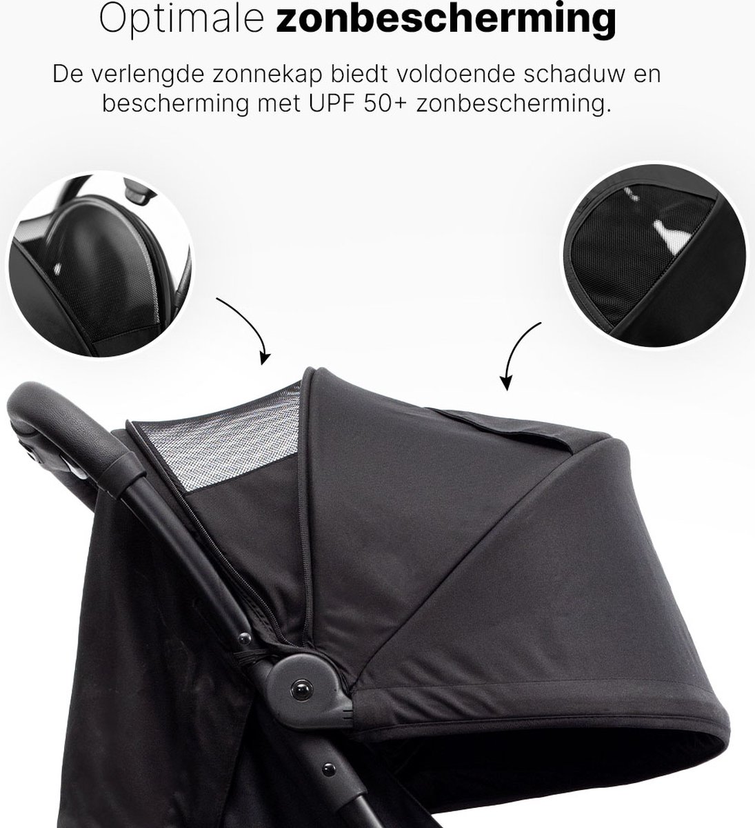 Hamilton by Yoop S2 Lichtgewicht Buggy - MagicFold - Tot 22 kg - Compacte Reisbuggy - Bekerhouder en Reisband - Zwart – foto 8