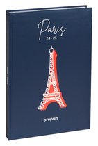 Agenda Brepols 2024-2025 - VILLES - Aperçu quotidien - Paris - Tour Eiffel - Semi-flexible - 11,5 x 16,9 cm