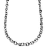 Essentials | Collier à maille forçat couleur argent 12 mm