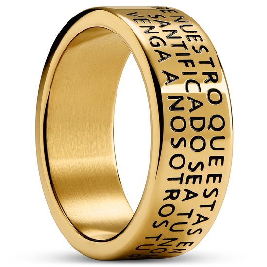 Unity | 8 mm Goudkleurige Ring met het Spaanse Onze Vader