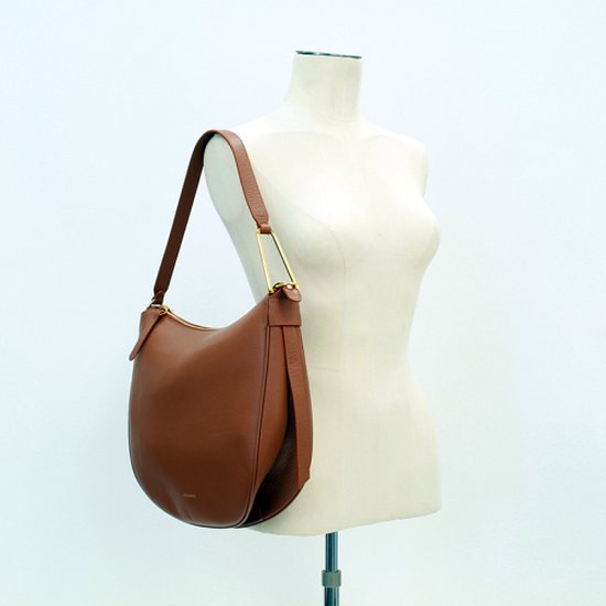 COCCINELLE Cuir Sac à épaule Priscilla Handbag Grained Leather Brule Terracotta