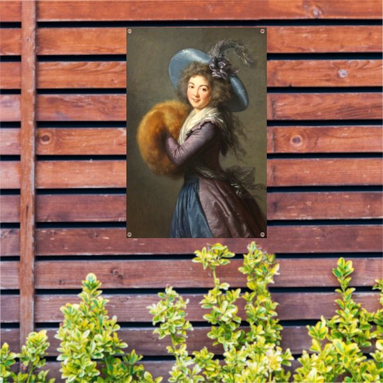 Portrait de Mme Molé-Reymond - Affiches Élisabeth Louise Vigée Le Brun - Affiches femme - Posters de jardin Portrait - Décoration extérieure - Tableau extérieur clôture - Décoration murale affiche jardin 60x90 cm