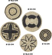 Set Van 2 Hangmanden Voor Binnen, Macramé Hangmanden Van Katoenen Touw 50 Cm Bohemian Plantenhangers Met Metalen Ringen En Ophanging Voor Huisdecoratie Wit Handgeweven Design