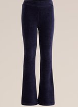 WE Fashion Meisjes velvet flared legging van ribstof - Maat 164