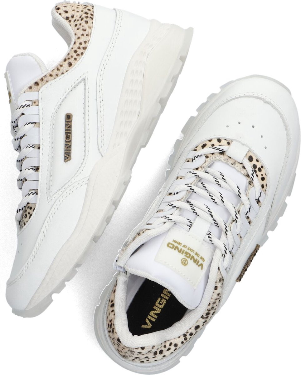 Vingino Fenna Lage sneakers Leren Sneaker Meisjes Wit Maat 39 bol