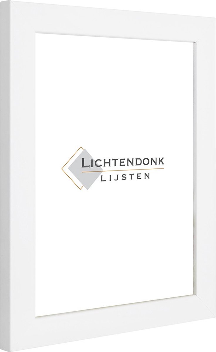 Lichtendonk Fotolijst Wit - Strak Profiel - Fotomaat 50x50 - Ontspiegeld Glas - Art.nr. 26-99