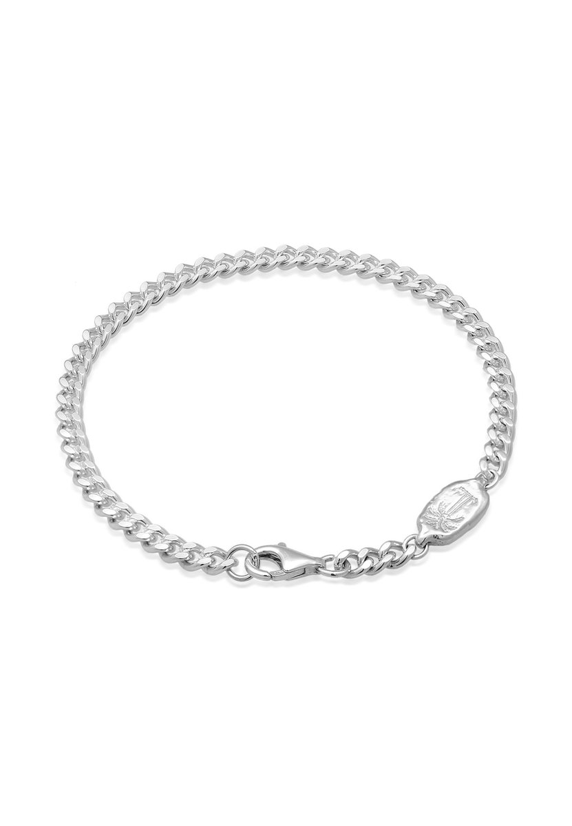 Haze & Glory - Armband - HG HAZE & GLORY - Armband heren in 925 Sterling Zilver, sieraden mannen, geoxideerd zilveren armband, broekketting, palm, Coconut Society, 19-23 cm - Heren