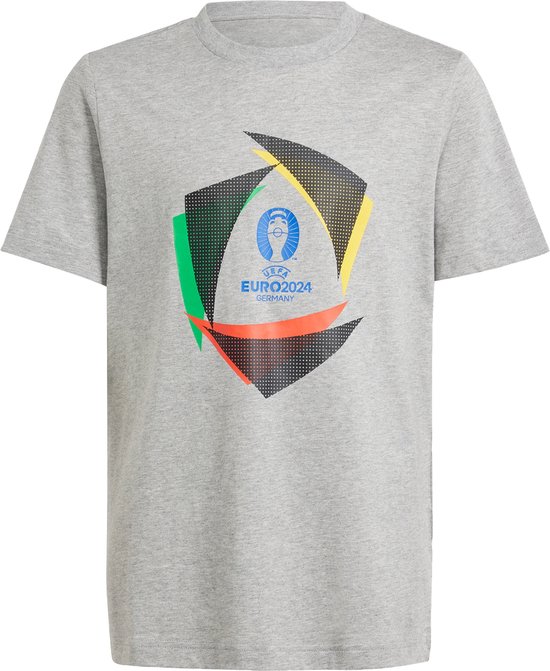 adidas Performance UEFA EURO24™ Official Emblem Ball T-shirt Kids - Kinderen - Grijs- 152