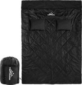 Bol.com Dubbele slaapzak - zomerslaapzak voor 2 personen (210 x 150 cm) dekenslaapzak - XXL met 2 hoofdkussens voor volwassenen ... aanbieding