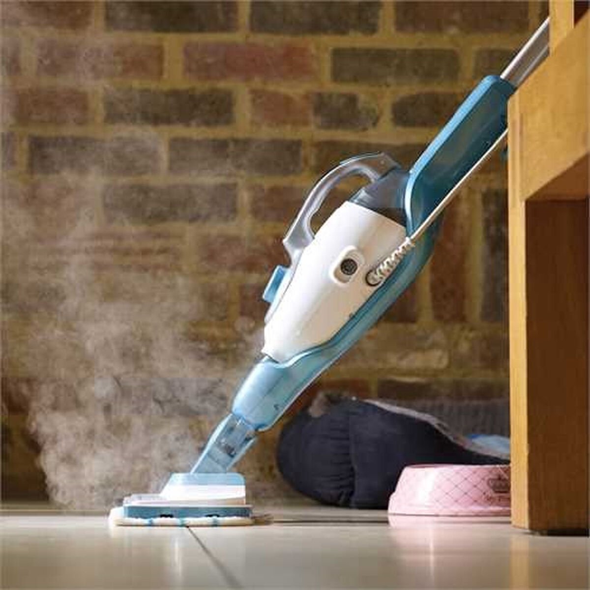 BLACK+DECKER 9IN1 Steam-mop Rechtopstaande stoomreiniger 0.5l 1300W Turkoois, Wit – foto 2