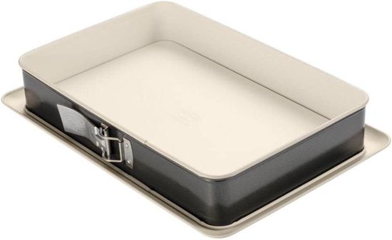 Dr. Oetker Springvorm met platte en buisbodem 28 cm, taartvorm met platte bodem, ronde bakvorm van staal met anti-aanbaklaag (kleur: zwart), hoeveelheid: 1 stuk : Dr. Oetker