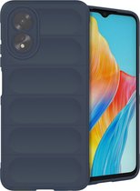 iMoshion Hoesje Geschikt voor Oppo A18 / A38 Hoesje Siliconen - iMoshion EasyGrip Backcover - Donkerblauw