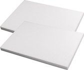 Rayher Knutsel piepschuim - 2x - plaat - 20 x 30 x 2 cm - hobby materiaal