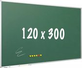 Krijtbord PRO Bullock - Magnetisch - Schoolbord - Eenvoudige montage - Emaille staal - Groen - 120x300cm