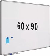 Whiteboard Perkins - Emaille staal - Wit - Magnetisch -60x90cm