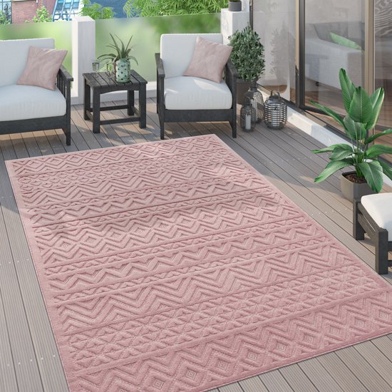 Paco Home Vloerkleed Tapijt Voor Binnen En Buiten Terras Keuken Scandinavisch Eenkleurig 240x340 cm