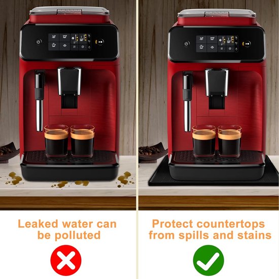 Mat Voor Siemens De Longhi Philips Inwee Siliconen Mat Voor Koffiezetapparaat - Anti-slip Onderlegger 48x30cm Met Rand (Grijs) Koffiemachine Bescherming