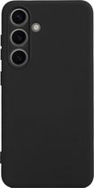 Ceezs goedkoop siliconen case geschikt voor de Samsung Galaxy A25 hoesje - Optimale bescherming - silicone back cover (zwart)