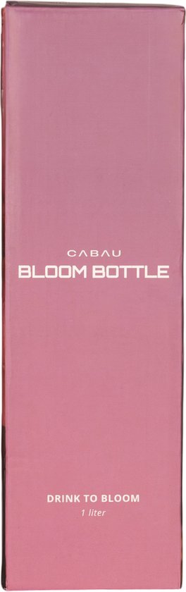 Cabau Bloom Waterfles / Drinkfles | 1 liter | Purple | Handige drinktuit & unieke maataanduiding | BPA- & Lekvrij | Drinkfles met rietje volwassenen | Drinkfles volwassenen | Drinkfles 1 liter | Verschillende drinkflessen | Cadeau voor haar - Cabau Lifestyle