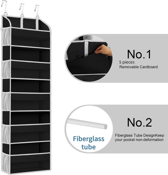 Acheter Organisateur de porte suspendu à 5 étagères avec 5 poches de grande capacité pour chambre à coucher et salle de bain, 1 pièce Acheter Organisateur de porte suspendu à 5 étagères avec 5 poches de grande capacité pour chambre à coucher et salle de bain, 1 pièce