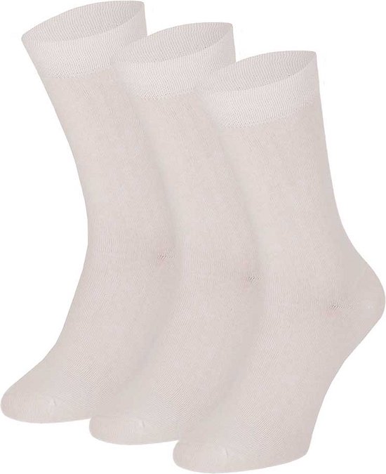 Apollo - Katoenen heren sokken - Wit - Maat 40/46 - Herensokken maat 43 46 - Sokken heren - Sokken heren 43 46 - Sokken
