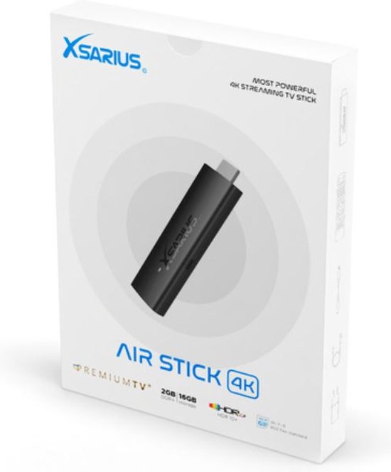 Xsarius AIR Stick 4K – Mediaplayer Android 11 – HDR10+ WiFi 6 Google Assistant – Neuf