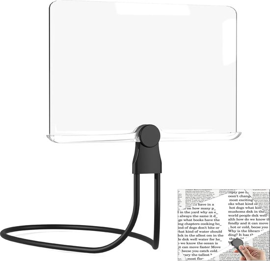 NZQXJXZ 5X Wiederaufladbare Hands Free Lupe mit Licht, Flexible Schwanenhals Vergrößerungsglas HD große Lupe zum Lesen 24 Ultra-Bright LED Einstellbare Helligkeit Licht für Hals tragen Reparatur Nähen