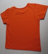 T shirt korte mouw - Meisje - Oranje - Effen - 4 jaar 104