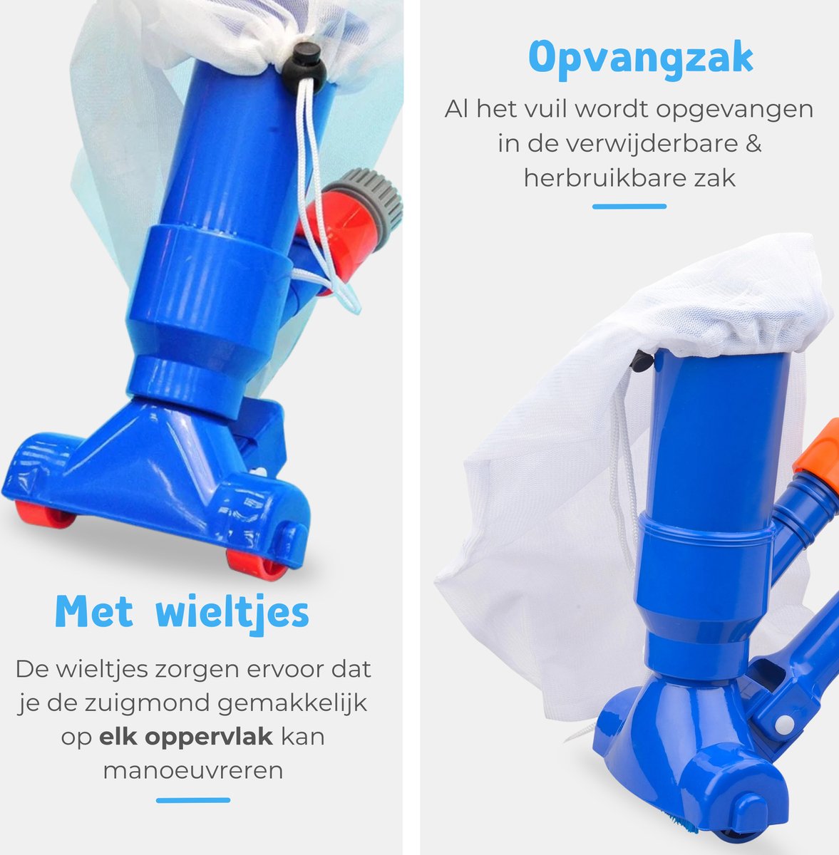 Summer Spark Zwembad stofzuiger - Zwembadonderhoud - Inclusief 5-delige steel (150cm) - Geschikt voor Intex & Bestway Zwembaden - Zwembad bodem reiniging - Zwembadstofzuiger - Bodemzuiger Zwembad - Zwembadreiniger - Jacuzzi onderhoud — afbeelding 6