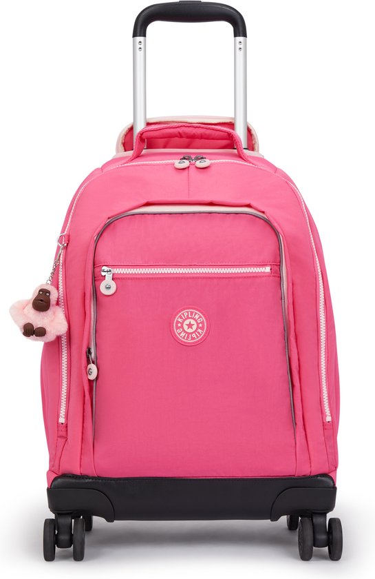 Kipling NEW ZEA Sac à dos à roulettes, 26 Litres, compartiment ordinateur 13 pouces - Happy Pink C