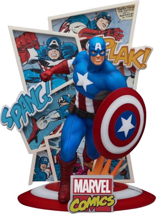 Marvel - Diorama-086 - Marvel Comics - Captain America - 16cm