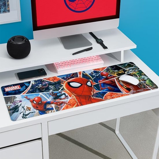 Tapis de souris - Spiderman - Logo - 20x20 cm - Caoutchouc anti-dérapant - Impression tissu Tapis de souris - Spiderman - Logo - 20x20 cm - Caoutchouc anti-dérapant - Impression tissu