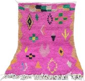 Roze Marrokaans vloerkleed 156 x 105 cm - Berber tapijten