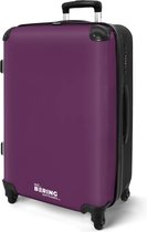 NoBoringSuitcases.com® - Grande valise Pourpre - Solide - Bagage - Valise de voyage - Valise chariot - Valises 67cm