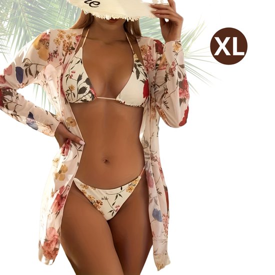 Livano Bikini Femme - Bikini Filles - Maillot de Bain - Push Up - Maillots de Nager - Set Sexy - Haut & Pantalon - Coloration Blé - Taille XL