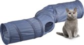 Tunnel pour chat Relaxdays avec 4 sorties - tunnel de jeu pliable - tunnel pour lapin - rond